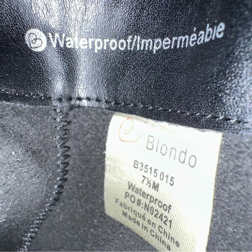Blondo Flora‎ Black Waterproof Chelsea Ankle Boots Lug Sole 7.5M B3515 015